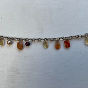 Bracelet:  dangling stones